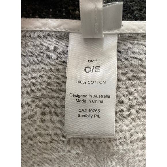 Sea Folly Australia Women's OS White Tassel Gauzy Swim Cover-Up - Picture 5 of 6